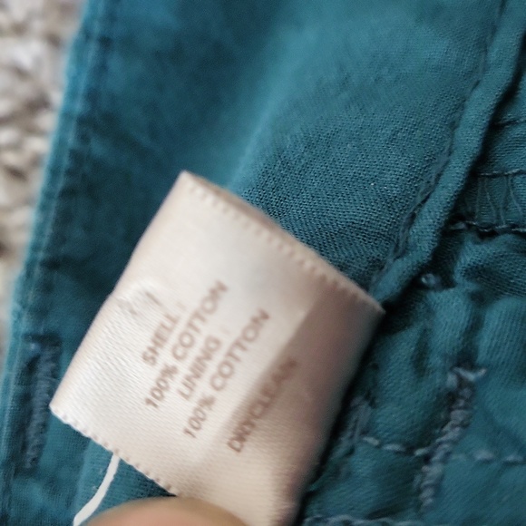 GUC LOFT women's 100% cotton lace deco shorts, 00, green - Picture 5 of 5